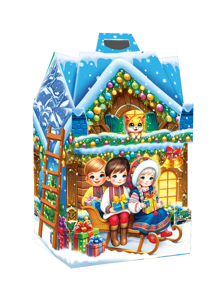 Новорічний подарунок 2026 (набір № 9, 700 гр., картонна упаковка) СОЛОДКІ МИТІ ЖИТТЯ